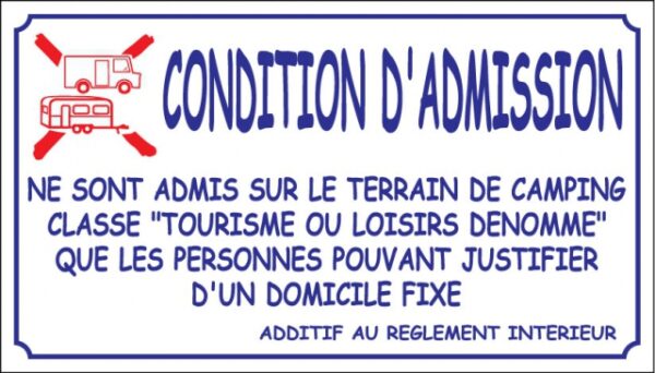 Conditions d'admission