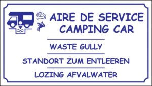 Plaque de porte classique Parking camping-cars