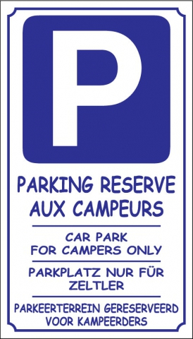 Parking réservé aux campeurs