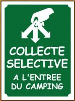 Collecte sélective à l'entrée du camping
