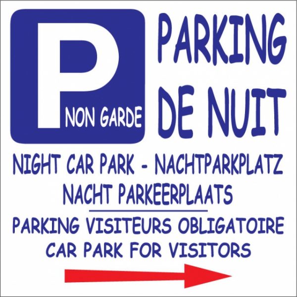 Parking de nuit non gardé - Parking visiteurs obligatoire