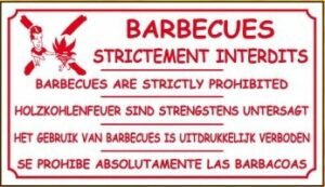Barbecues strictement interdits