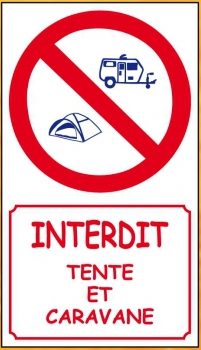 Logo Interdit tente et caravane
