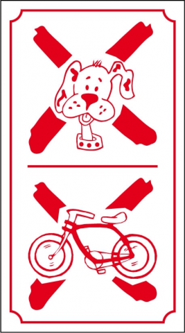 Logo Interdit chien / vélo