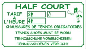 Half court + tarif 