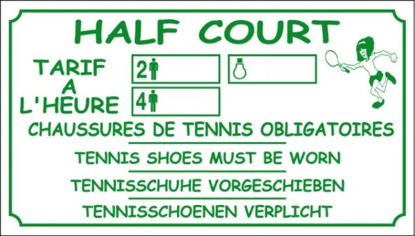 Half court + tarif 