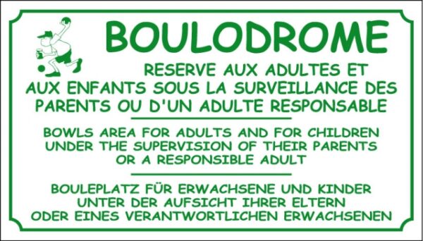 Boulodrome + logo homme