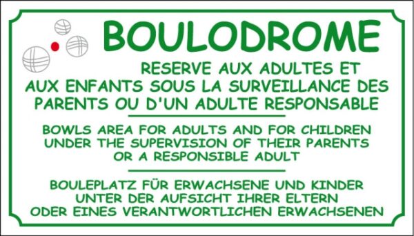 Boulodrome + logo boule