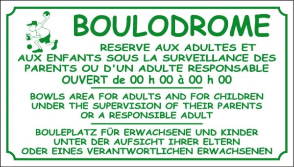 Boulodrome + horaires d'ouverture