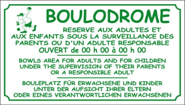 Boulodrome + horaires d'ouverture
