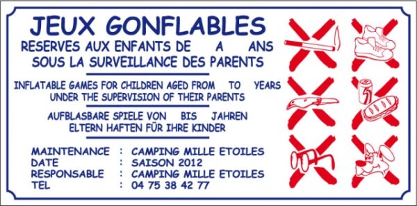 Jeux gonflables + maintenance