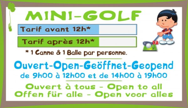 Mini-golf + tarif