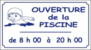 Horaires d'ouverture piscine journée