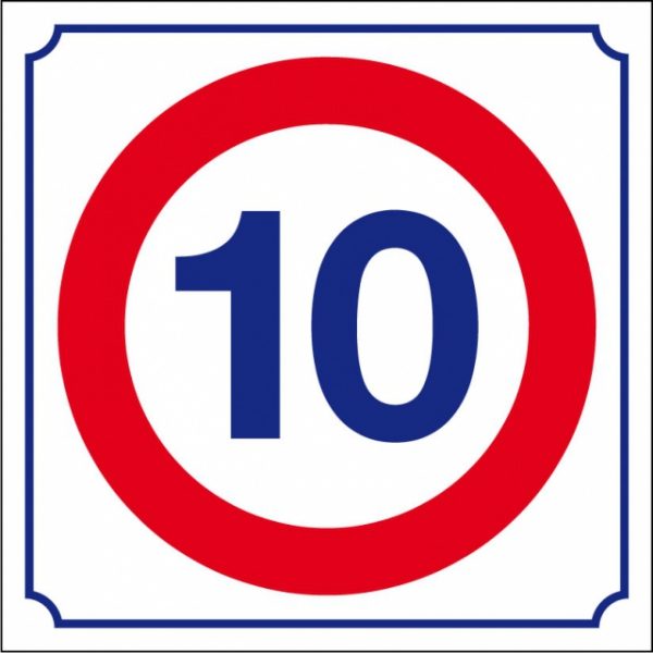 Logo 10 km/h simple (petit modèle)