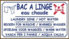 Bac à linge eau chaude