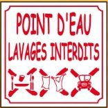 Point d'eau - lavages interdits