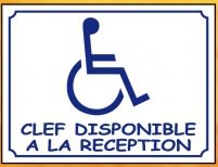 Handicapé clef disponible à la réception