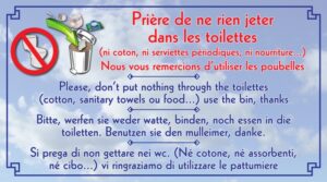 Ne rien jeter dans les toilettes