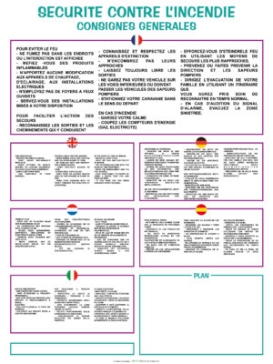 EBCD Signalétique Camping - IE001 Reglement incendie GM Essentielle