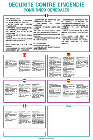 EBCD Signalétique Camping - IE001PM incendie PM 495x745