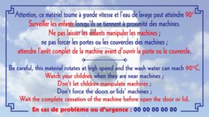 Attention Machine à laver ND