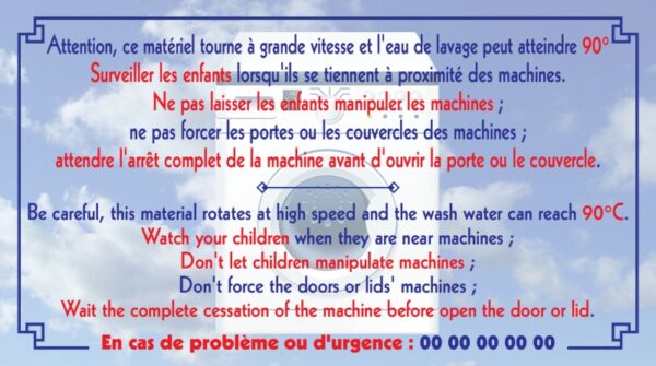 Attention Machine à laver ND