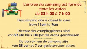 Entrée du camping fermé véhicule ND