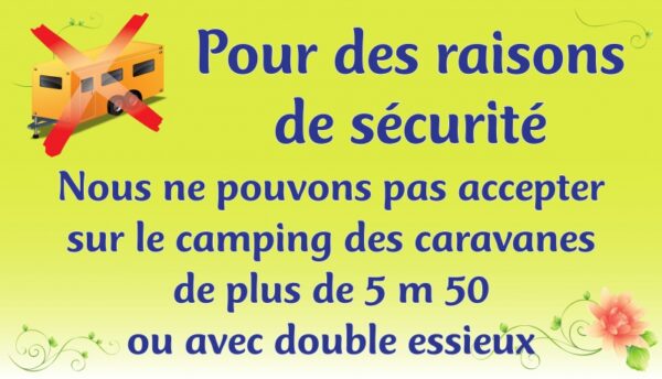 Pour des raisons de sécurité - Caravanes