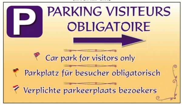 Parking visiteur obligatoire + flèche