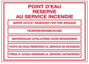 Point d'eau réservé au service incendie