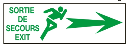 Flèche sortie de secours