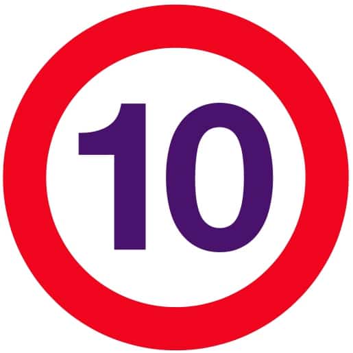 Logo 10 km/h simple (petit modèle)