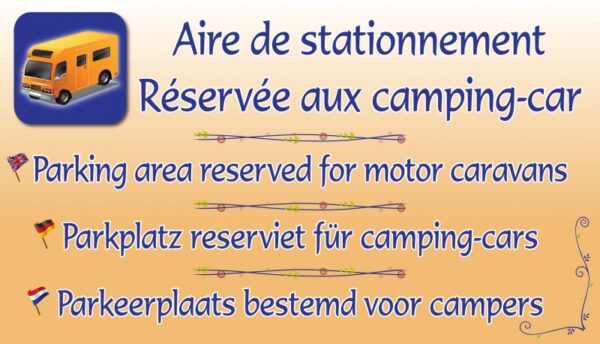 Aire de stationnement réservée aux camping-cars