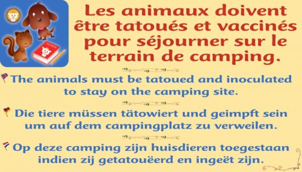 Animaux tatoués et vaccinés