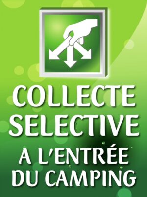 Collecte sélective à l'entrée du camping