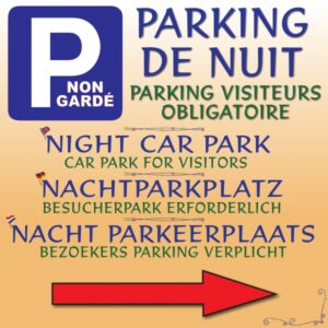 Parking de nuit non gardé - Parking visiteurs obligatoire