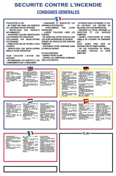 Consignes de sécurité contre l'incendie (petit modèle)