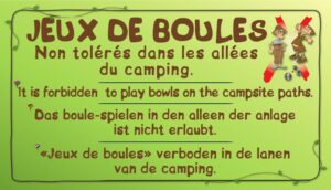 Jeux de boule non tolérés