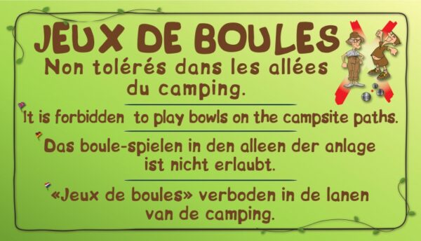 Jeux de boule non tolérés