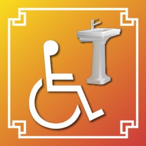 Logo lavabo handicapé