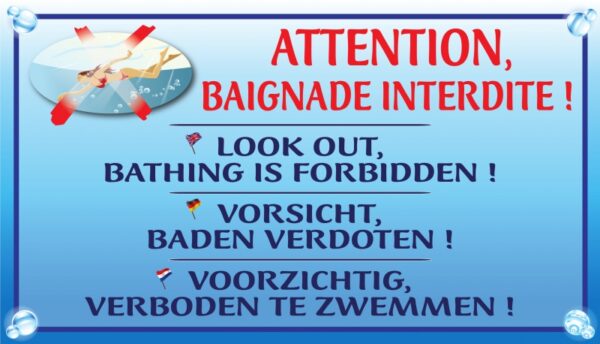 Attention baignade interdite