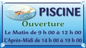 Piscine - Horaires d'ouverture matin/après-midi