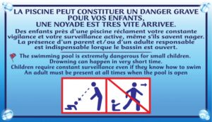 La piscine peut constituer un danger grave - noyade