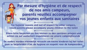 Parents veuillez accompagner vos jeunes enfants aux sanitaires