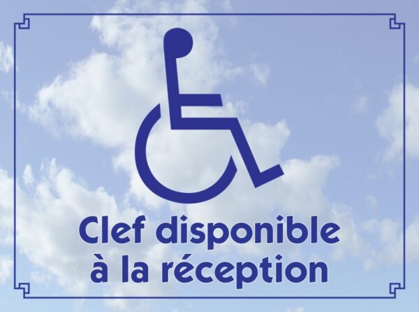 Handicapé clef disponible à la réception