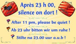 Après 23h silence on dort