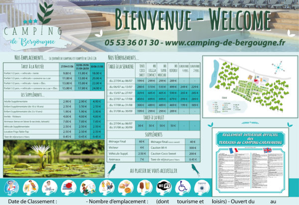 EBCD Signaletique camping - BERGOUGNE tarif 2019 1600x1100