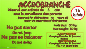 EBCD Signalétique Camping - JN061 accrobranche