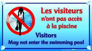 EBCD Signalétique Camping - PN043 Visiteurs pas accès piscine