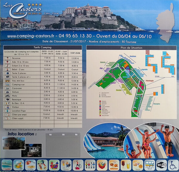 EBCD Signalétique Camping - Tarif plan T002A Castors